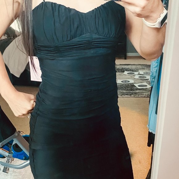 HELLOMOLLY - New with Tags rugged black dress - Picture 4 of 5